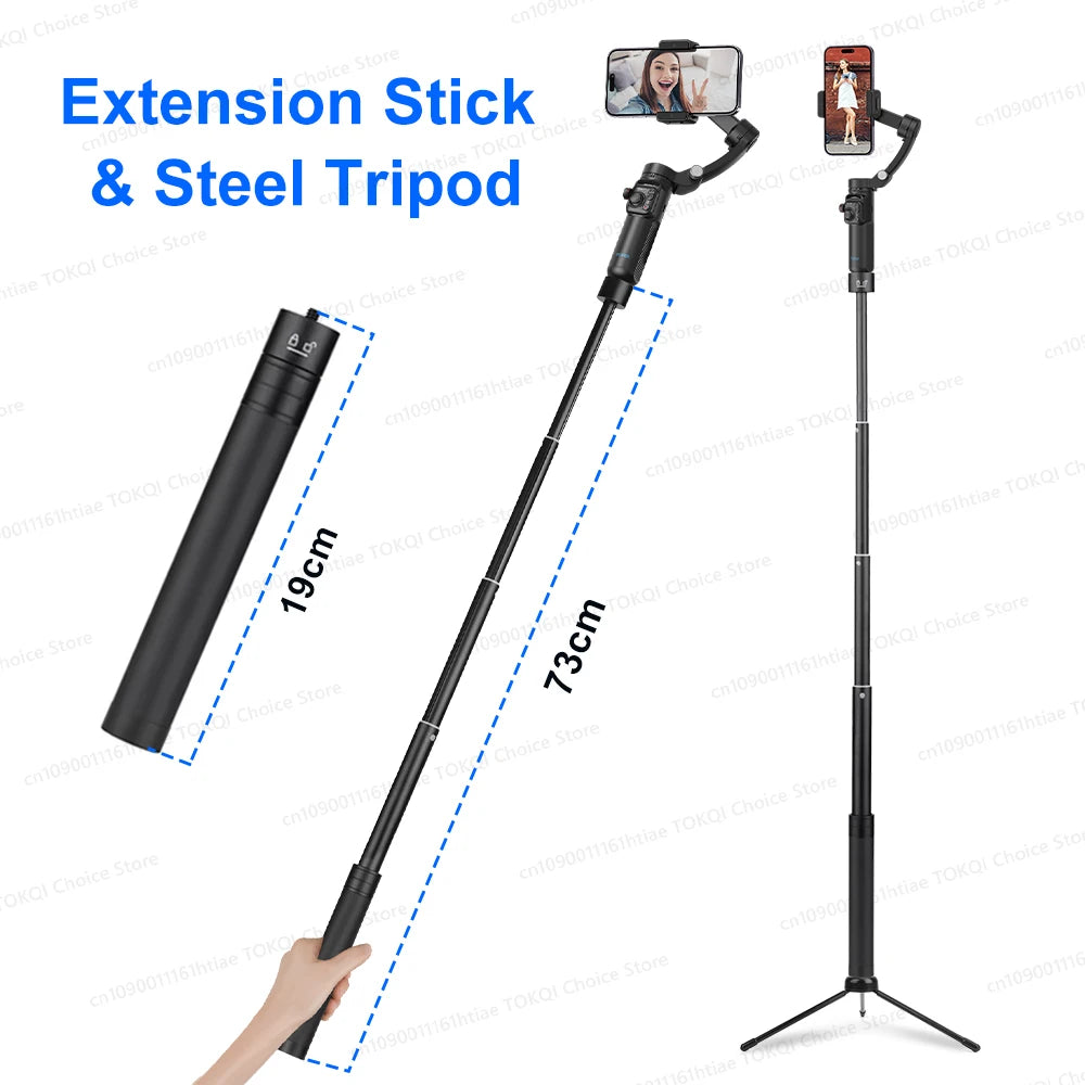 M02 New 3-Axis Handheld Gimbal Stabilizer for Smartphone with Wireless Remote for iPhone Android Phone Face Tracking Tiktok Vlog