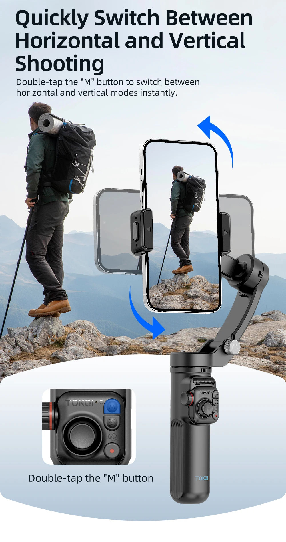 M02 New 3-Axis Handheld Gimbal Stabilizer for Smartphone with Wireless Remote for iPhone Android Phone Face Tracking Tiktok Vlog